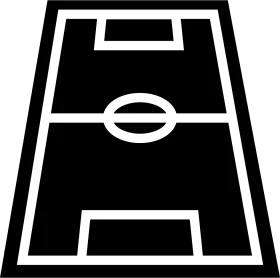 Minimalist Football Field Tactical Schematic Clipart Design for Sports Graphics
