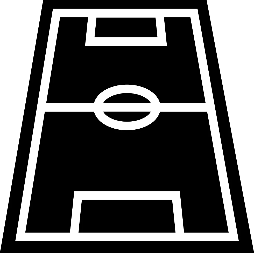Minimalist Football Field Tactical Schematic Clipart Design for Sports Graphics