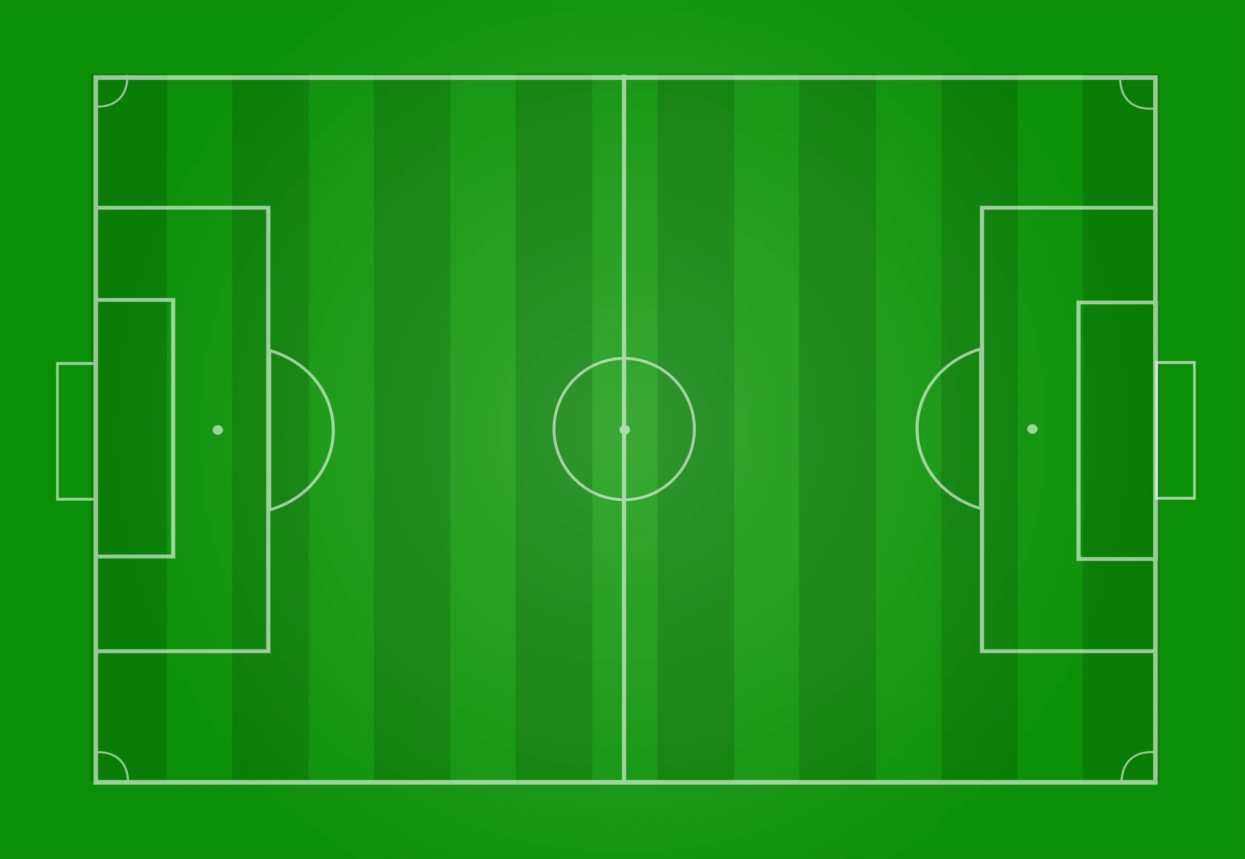 Minimalist Football Soccer Field Tactical Clipart Diagram Illustration