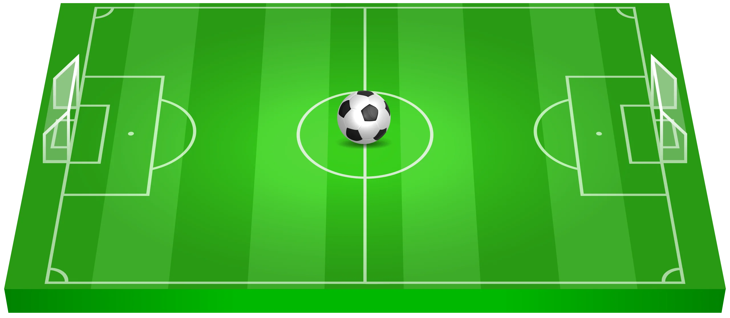 Pristine Soccer Field Clipart Illustration with Classic Football Layout
