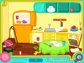 Whimsical Cartoon Kitchen Clipart: A Playful Culinary Scene with Charming Elements