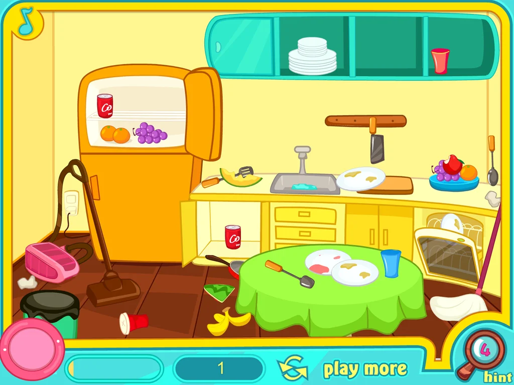 Whimsical Cartoon Kitchen Clipart: A Playful Culinary Scene with Charming Elements