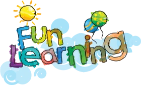 Colorful Fun Learning Clipart Design with Playful Educational Typography
