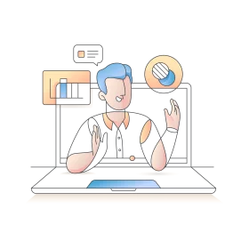 Online Learning Clipart: Engaging Digital Education Illustration Style