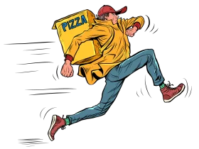 Fast and Furious Pizza Delivery Clipart: A Speedy Culinary Adventure