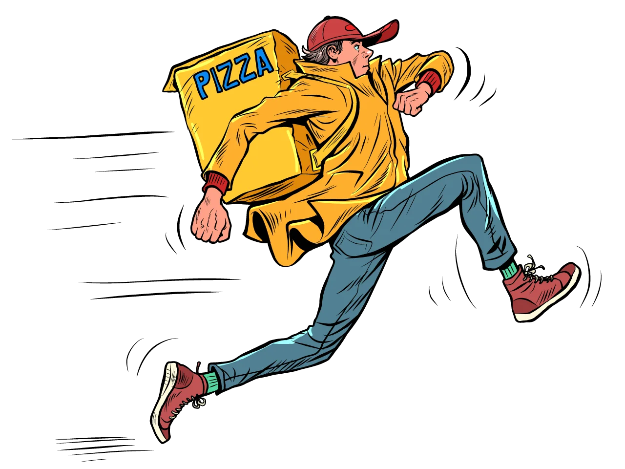 Fast and Furious Pizza Delivery Clipart: A Speedy Culinary Adventure