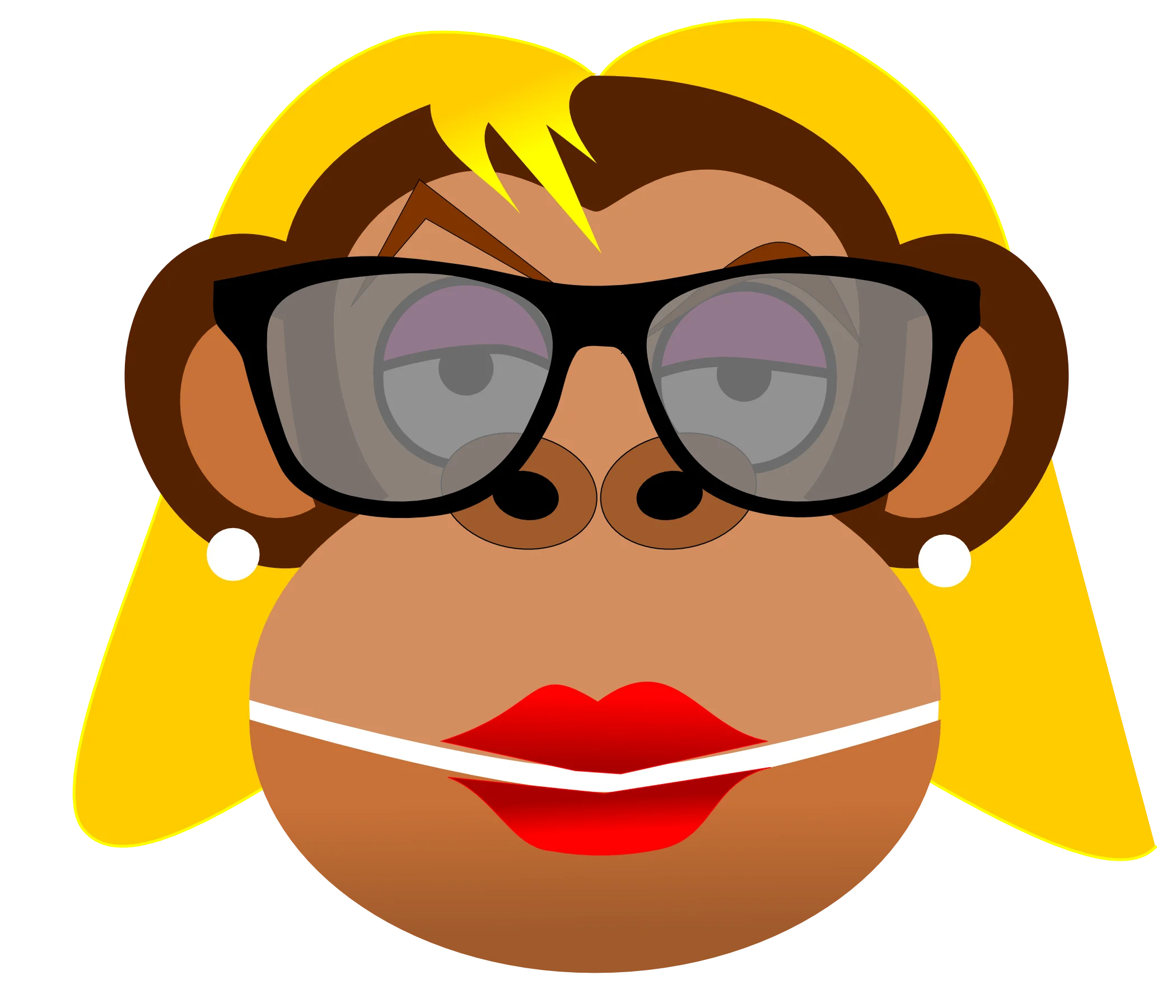 Funky Monkey Business: A Chic Sunglasses-Wearing Primate Clipart Sensation