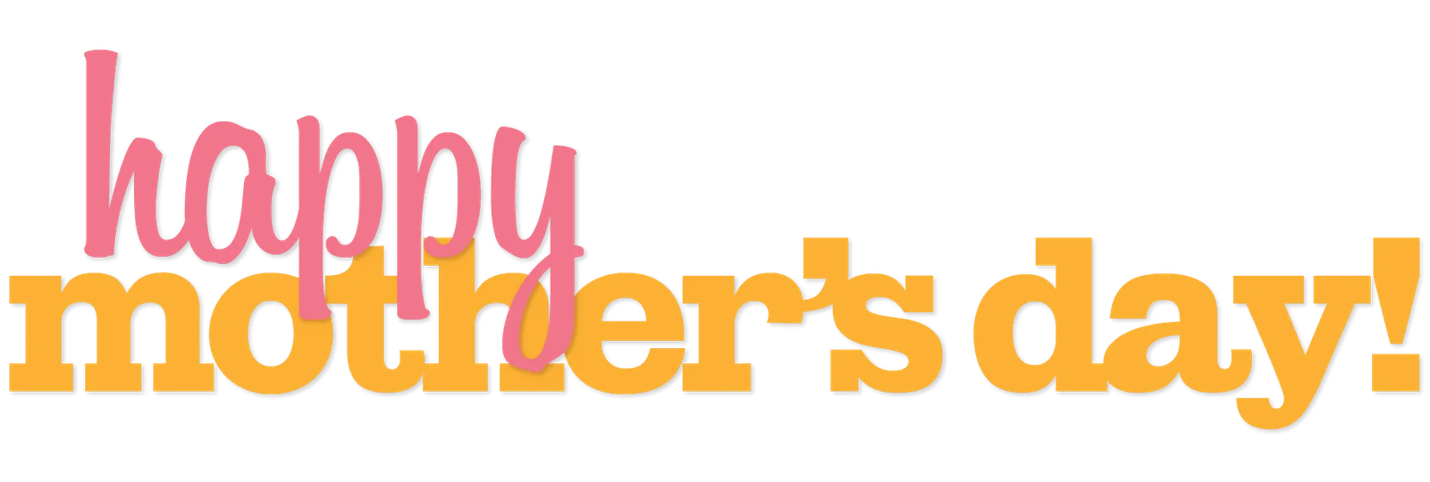 Cheerful Handwritten Happy Mother's Day Clipart Typography Design