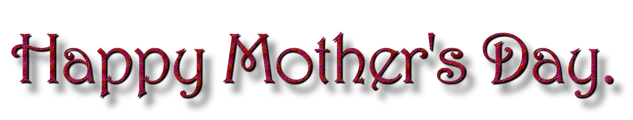 Elegant Handwritten Mother's Day Celebratory Greeting Clipart Design
