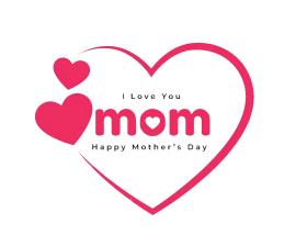 Heartfelt Love for Mom: A Charming Mother's Day Celebration Clipart Design