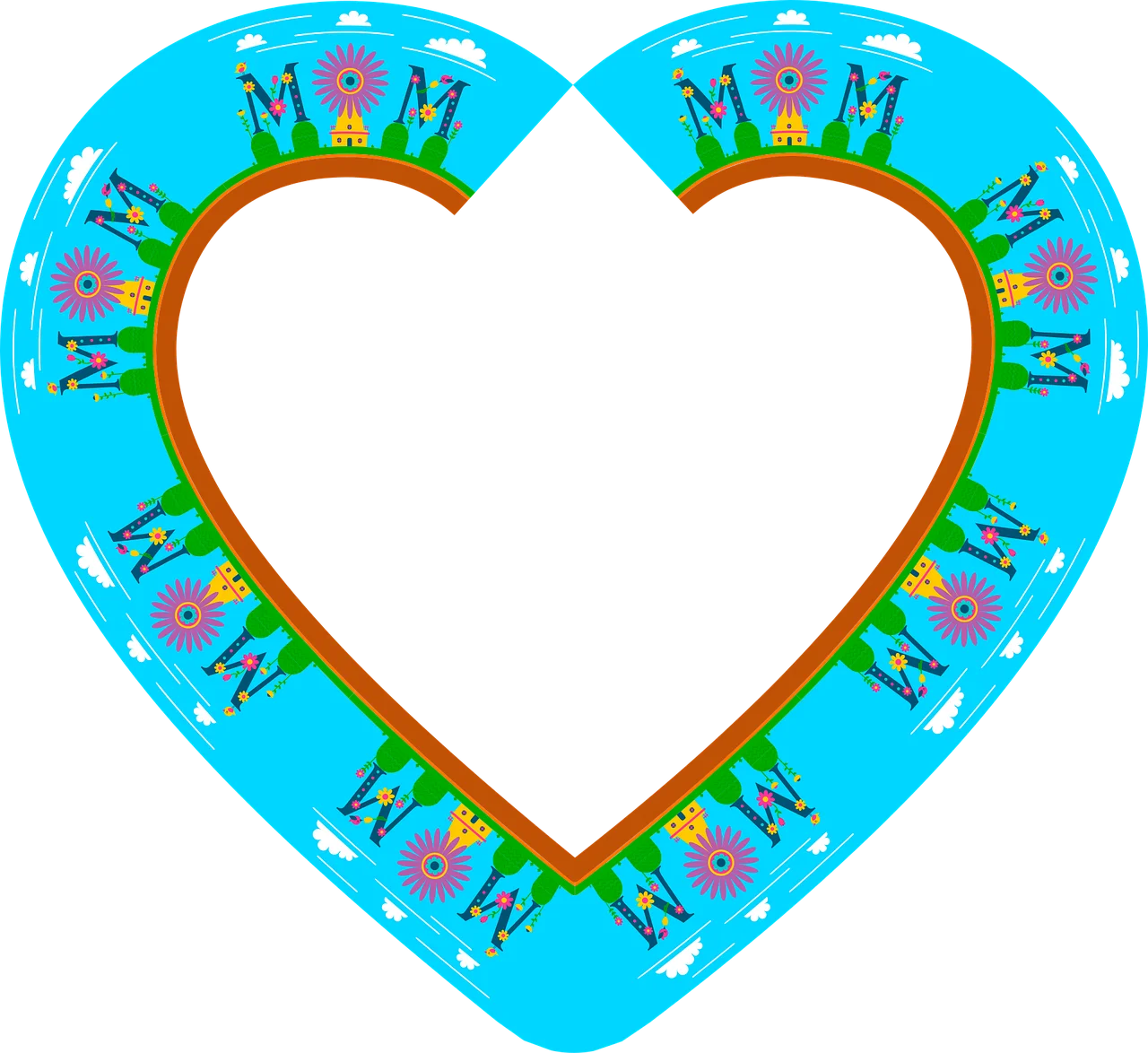 Heartwarming Mother's Day Celebration Clipart with Family Love and Connection