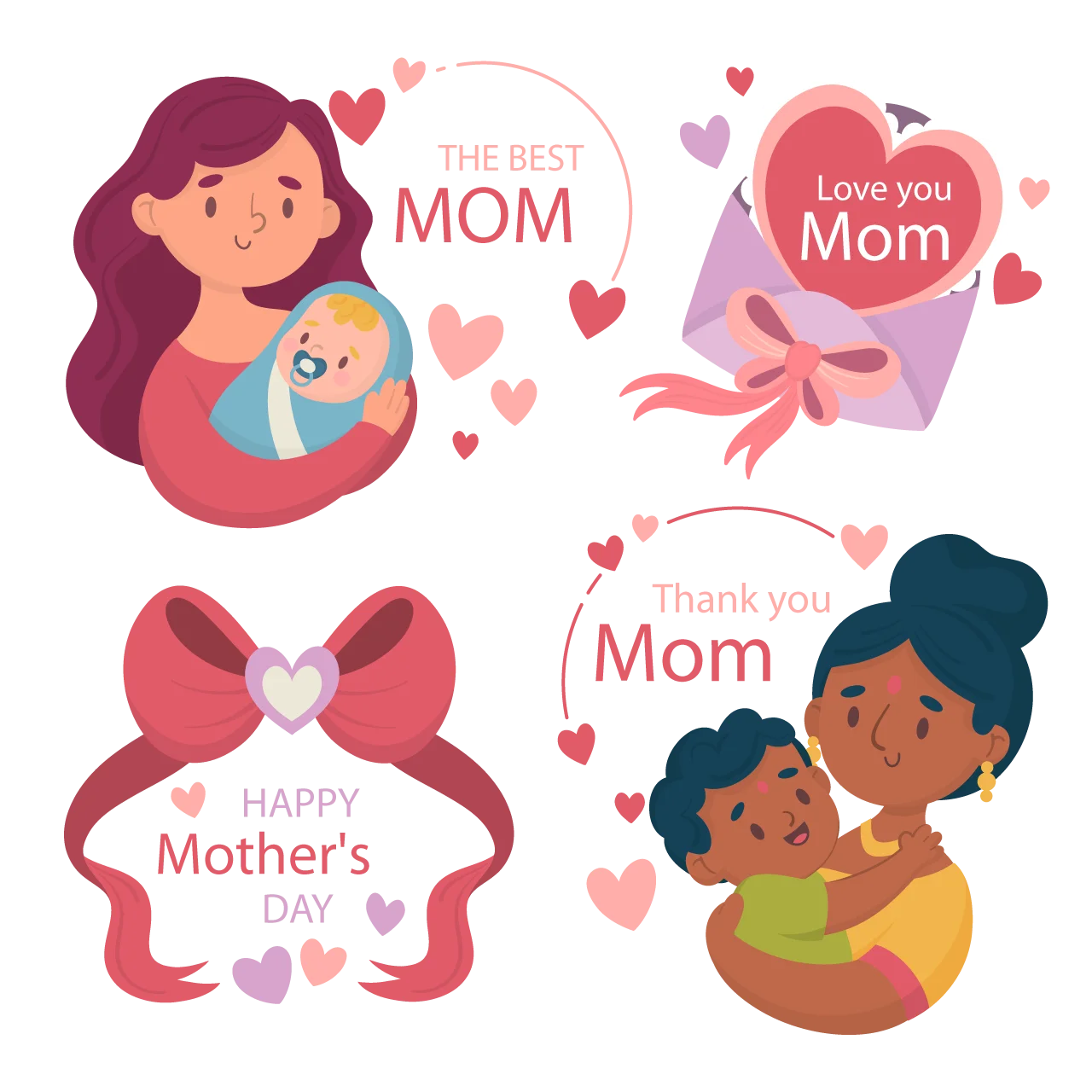 Heartwarming Mother's Day Clipart Celebrating Maternal Love and Bonding
