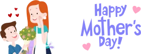 Heartwarming Mother's Day Clipart Illustration Celebrating Maternal Love and Appreciation
