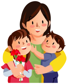 Heartwarming Mother's Day Clipart Showcasing Maternal Love and Family Bond
