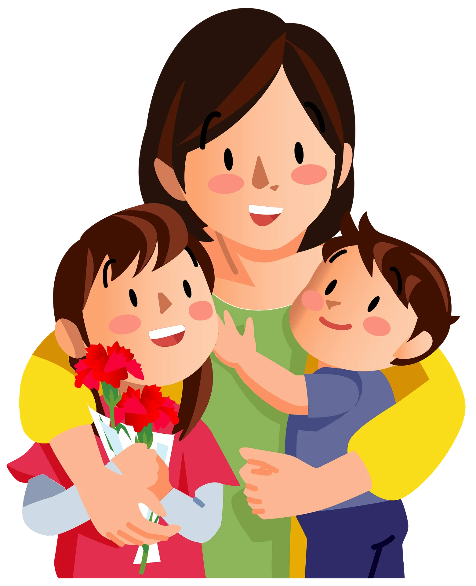 Heartwarming Mother's Day Clipart Showcasing Maternal Love and Family Bond