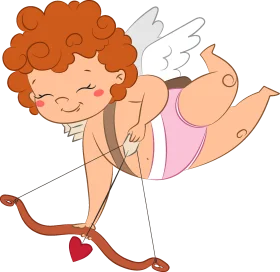 Adorable Cupid Clipart: Whimsical Valentine's Day Love Messenger Illustration