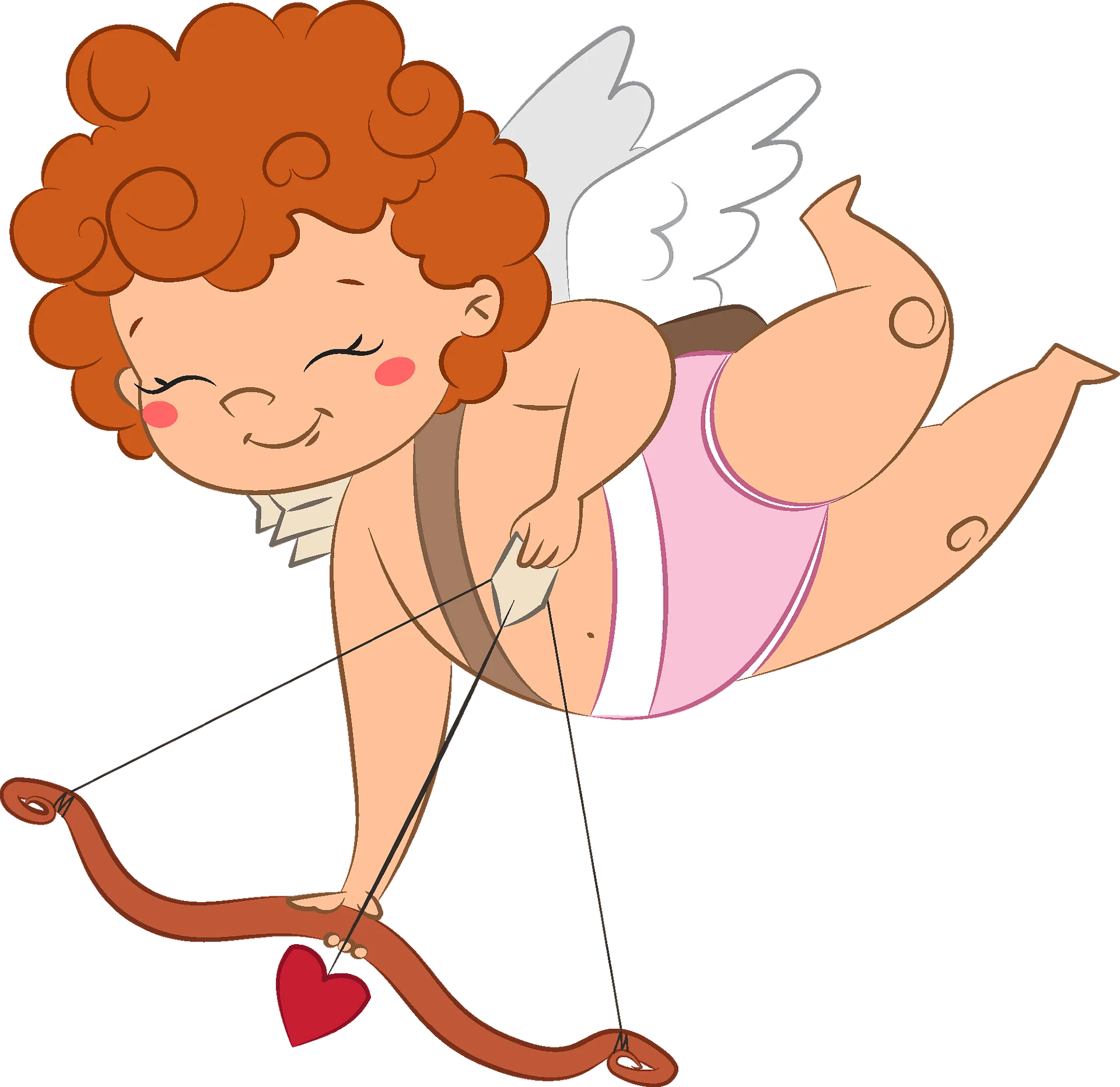 Adorable Cupid Clipart: Whimsical Valentine's Day Love Messenger Illustration