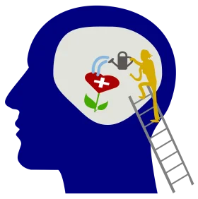 Mental Health Care Wellness Concept Illustrated with Symbolic Clipart Design