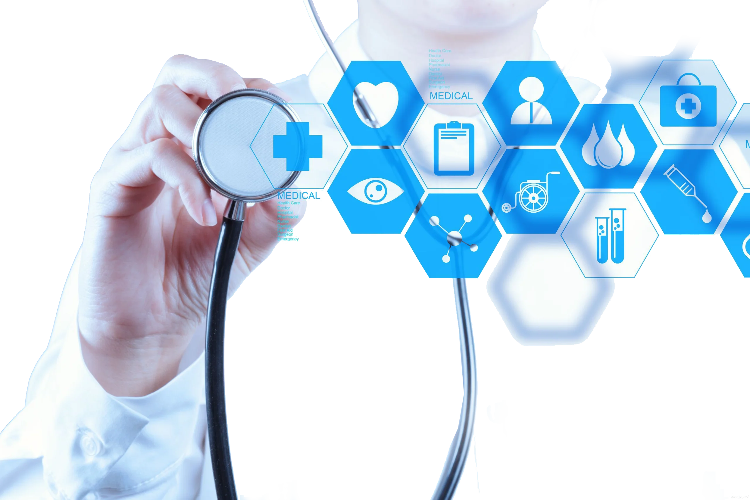Digital Healthcare Innovation Clipart Showcasing Medical Technology Connections