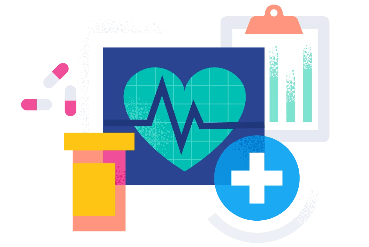Healthcare Wellness Clipart: Visualizing Medical Services and Pharmaceutical Support