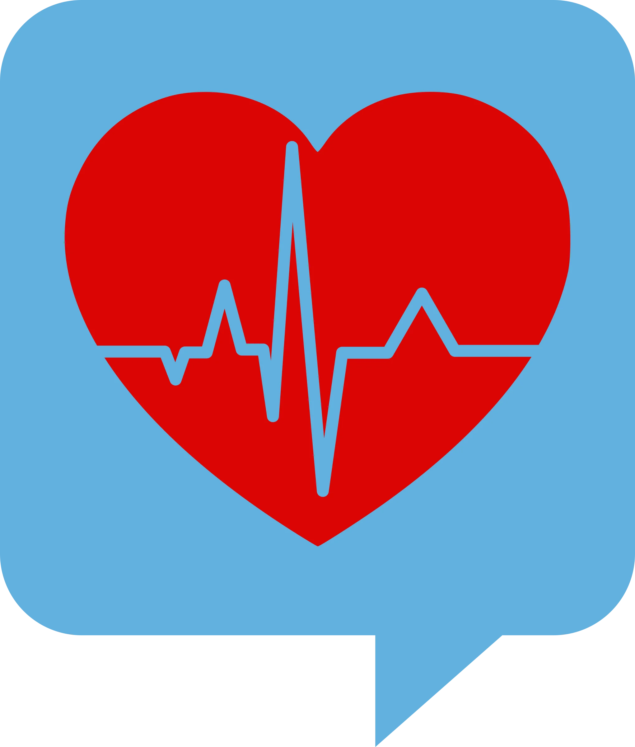 Heartbeat Pulse Rhythm Medical Health Monitoring Clipart Icon Design