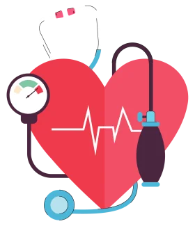 Medical Health Monitoring Diagnostic Heart Care Wellness Clipart Design