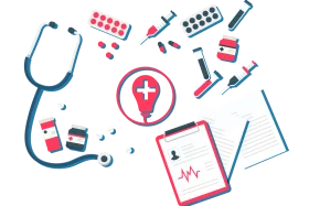Medical Healthcare Essential Tools and Diagnostic Instruments Clipart Collection