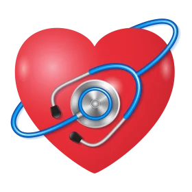 Medical Stethoscope Listening to Heart Health Wellness Clipart Illustration
