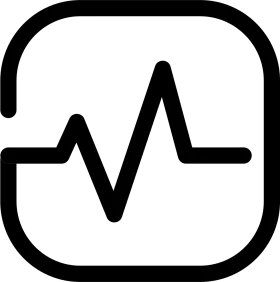 Minimalist Electrocardiogram Health Status Monitoring Clipart Icon Design