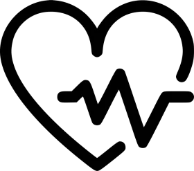 Minimalist Heart Rate Health Monitoring Pulse Wellness Clipart Icon