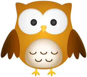 Adorable Cartoon Owl Clipart: Cute Big-Eyed Woodland Creature Illustration
