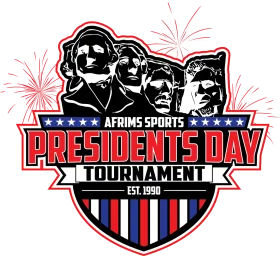 Affinis Sports Presidents Day Tournament Commemorative Clipart Design with Iconic Faces