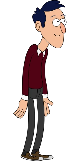 Cartoon Middle-Aged Father Figure Clipart with Classic Gentle Expression