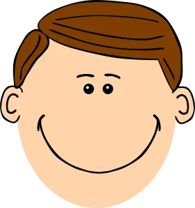 Cheerful Smiling Dad Face Cartoon Clipart Illustration for Family Graphics