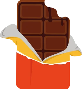 Delectable Chocolate Bar Clipart Illustration with Tantalizing Wrapper Design