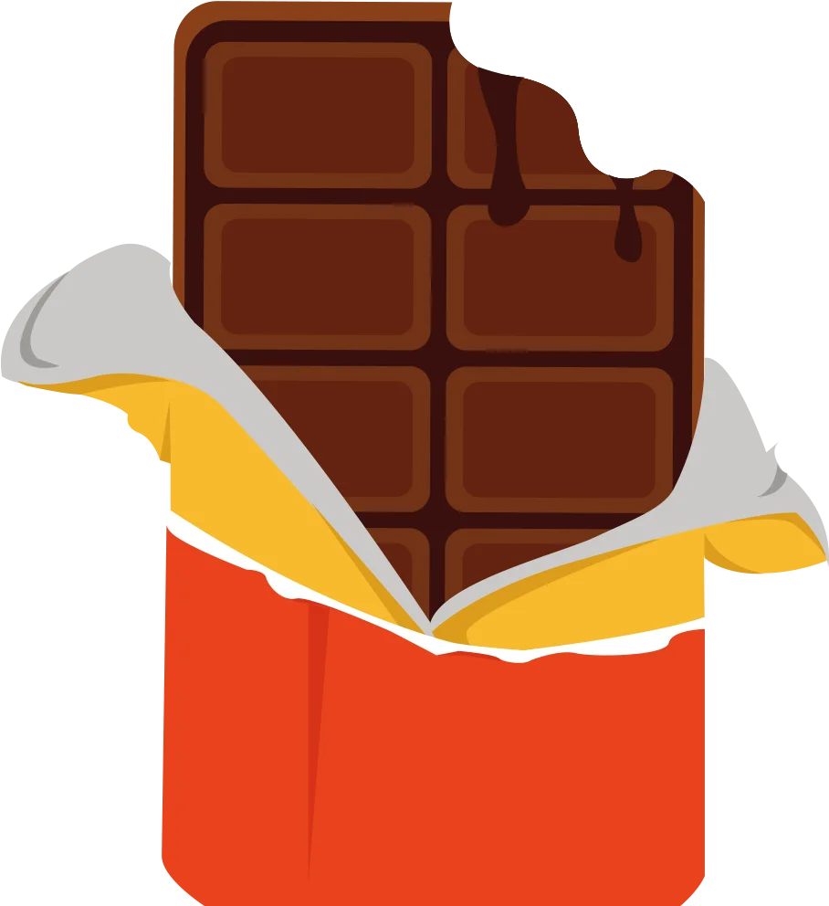 Delectable Chocolate Bar Clipart Illustration with Tantalizing Wrapper Design
