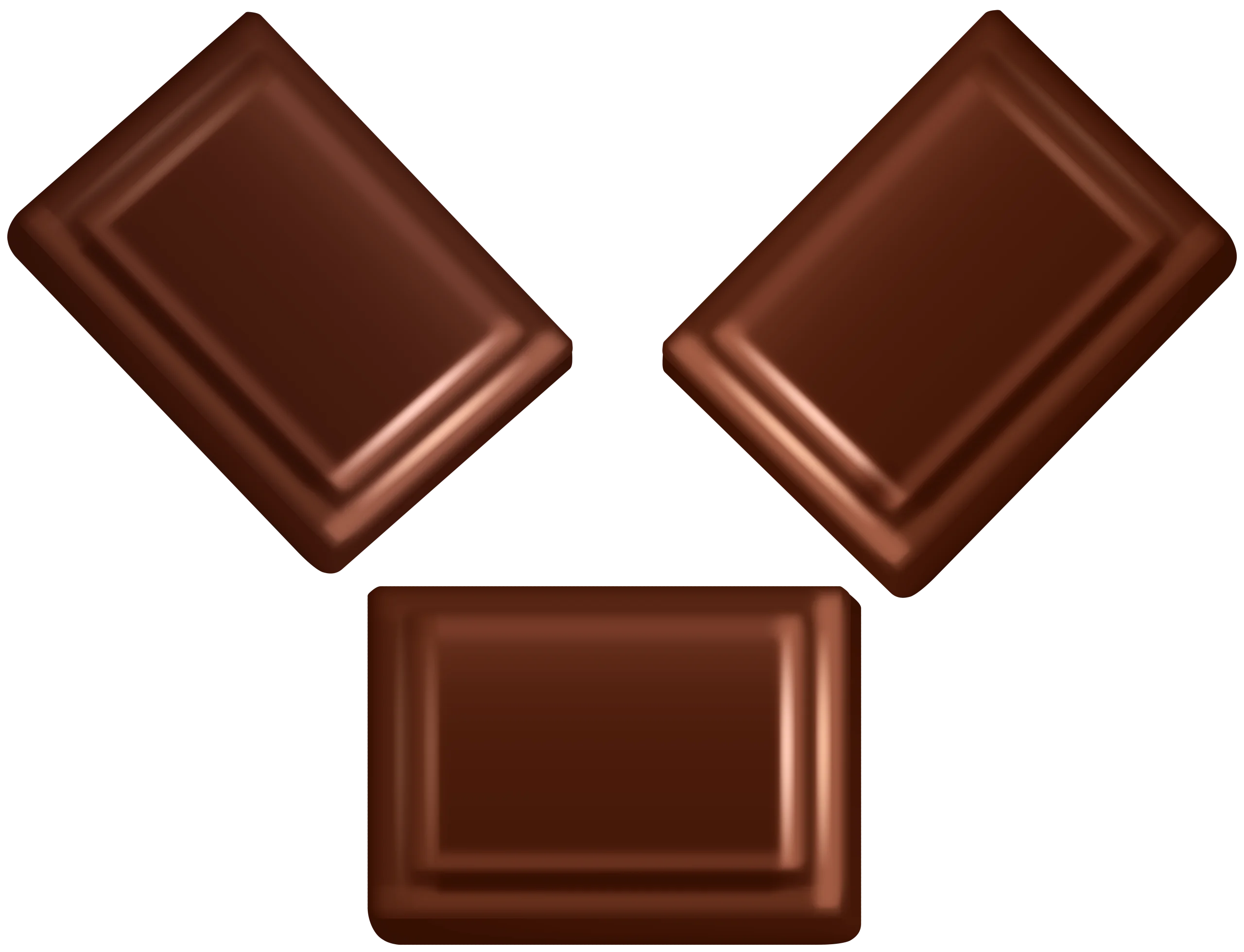 Delectable Chocolate Bars Clipart: Rich Brown Segments of Sweet Indulgence