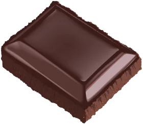 Delectable Dark Chocolate Block Clipart Illustration with Smooth Texture