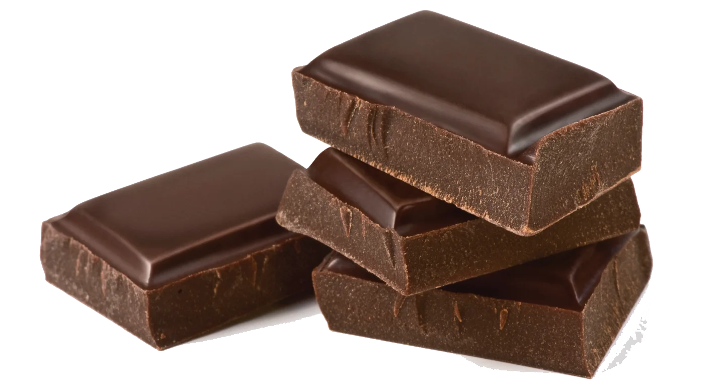 Delectable Dark Chocolate Blocks Clipart: Rich Textures and Glossy Surfaces
