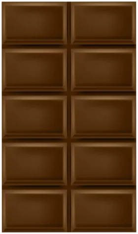 Delectable Milk Chocolate Bar Clipart - Smooth Rectangular Segments Design