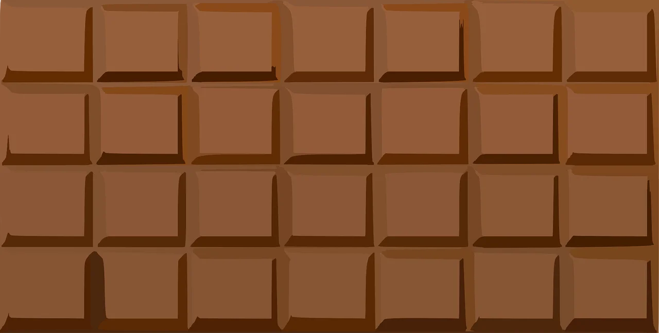 Delectable Milk Chocolate Bar Clipart with Perfectly Segmented Squares