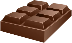 Delectable Milk Chocolate Bar Clipart with Segmented Rectangular Blocks