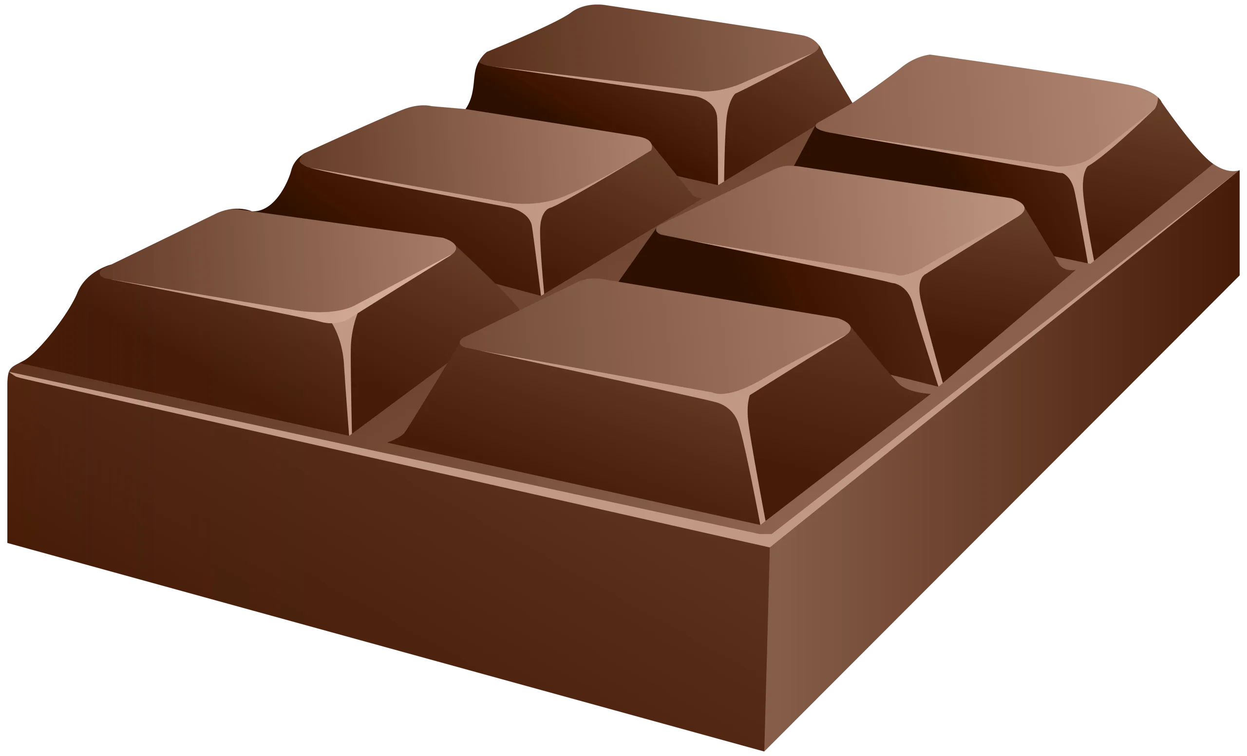 Delectable Milk Chocolate Bar Clipart with Segmented Rectangular Blocks