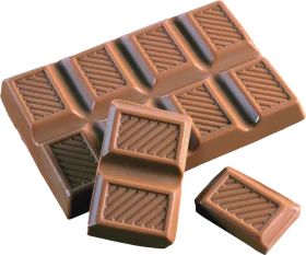 Delectable Milk Chocolate Bar Segments Artfully Arranged Clipart Illustration
