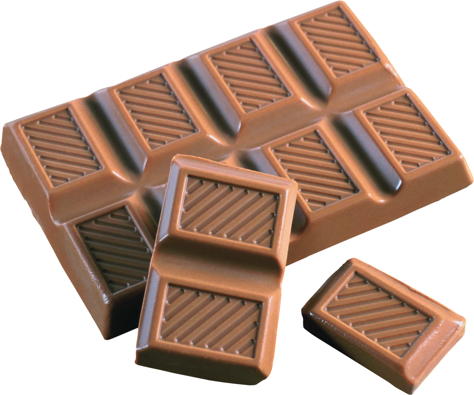 Delectable Milk Chocolate Bar Segments Artfully Arranged Clipart Illustration