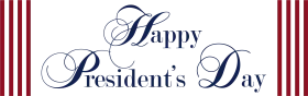 Elegant Navy Blue and White Presidents Day Celebration Clipart Design
