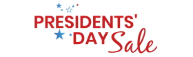 Elegant Presidents' Day Sale Clipart Design with Patriotic Stars and Typography