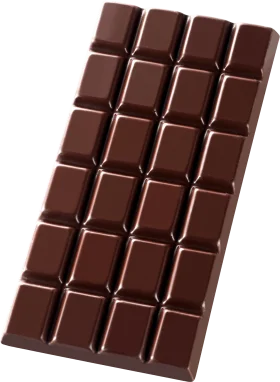 Luxurious Dark Chocolate Bar Clipart with Precise Rectangular Segments