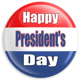 Patriotic Red, White, and Blue Presidents Day Celebration Clipart Badge