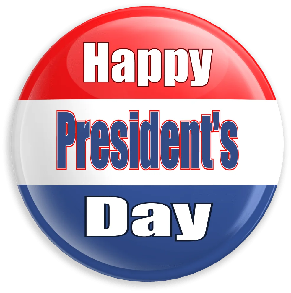 Patriotic Red, White, and Blue Presidents Day Celebration Clipart Badge